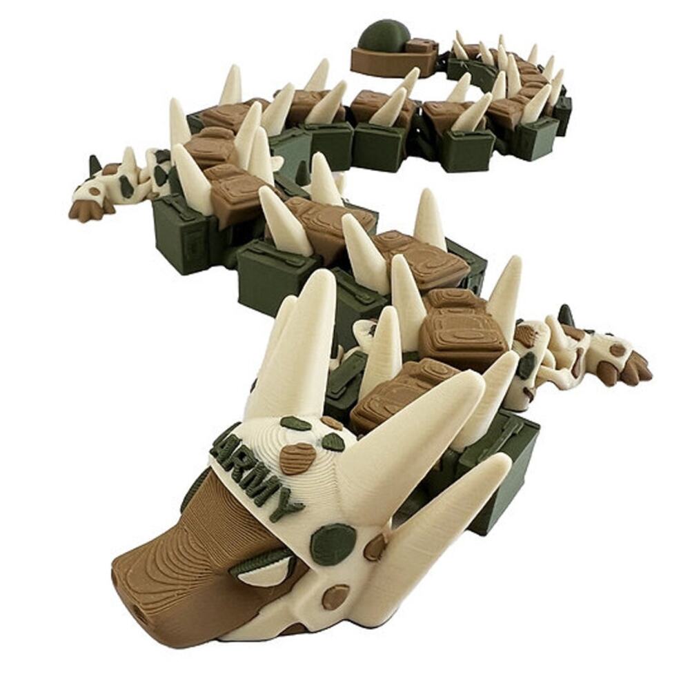 U.S Army Dragon Articulated Flexi Military Support Collectable Fidget Camouflage